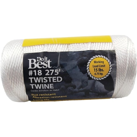 All-Source No. 18 x 275 Ft. White Nylon Twisted Twine 338637